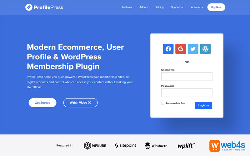 Plugin đăng ký thành viên wordpress ProfilePress